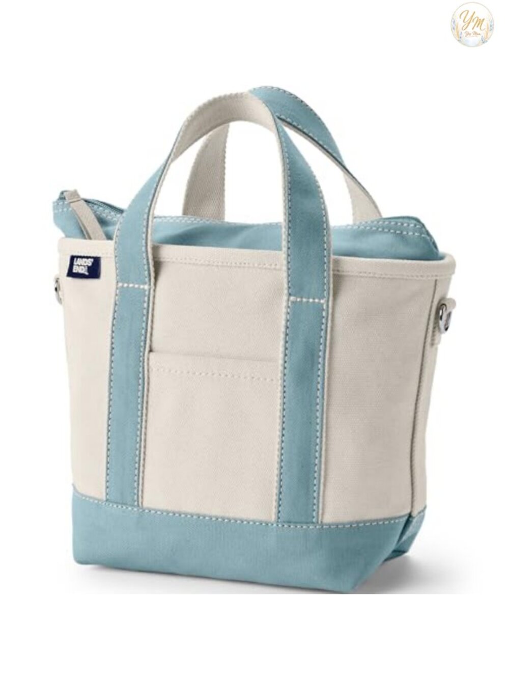 Canvas Zip Tote, Water Resistant, 5 Pockets, Laptop & Beach Bag